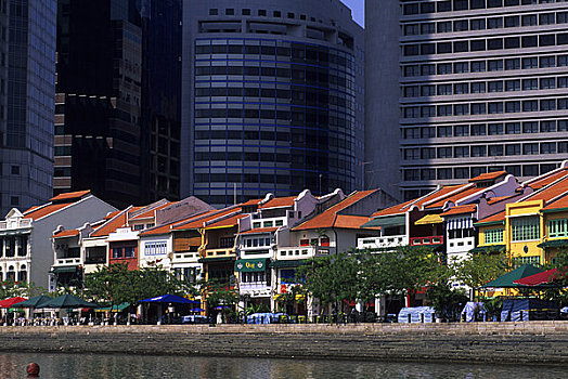 新加坡,新加坡河,市区,整修,房子,河
