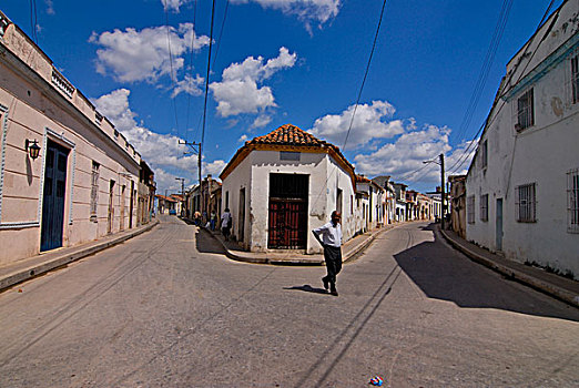 街道,历史,卡马圭,古巴,加勒比