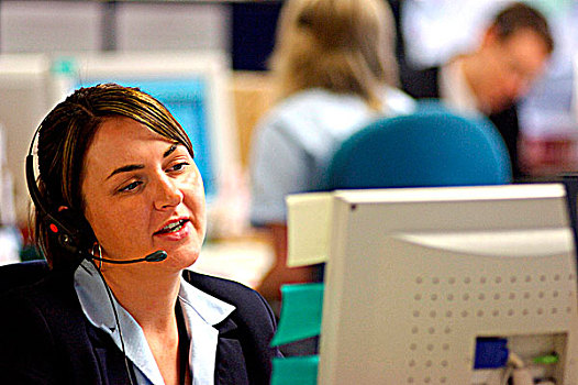 电话销售,人,工作,英国,呼叫中心