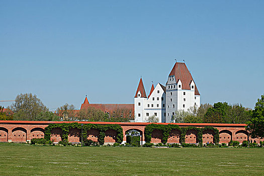 风景,城堡,宫殿,博物馆,因格尔斯塔德特,上巴伐利亚,巴伐利亚,德国,欧洲