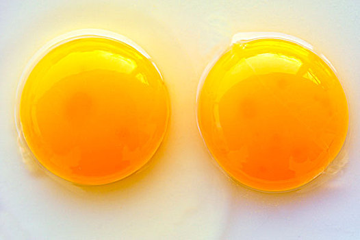 两个,蛋,蛋黄