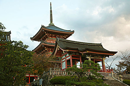 清水寺,塔,京都,日本