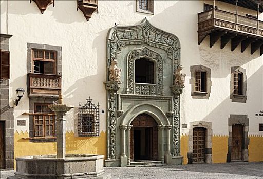 哥伦布,房子,大卡纳利岛,西班牙