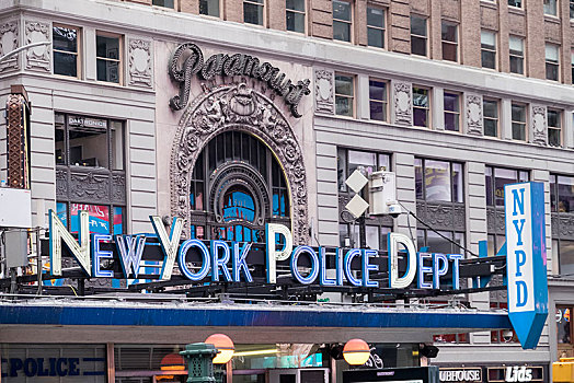 纽约,警察,车站,时代广场