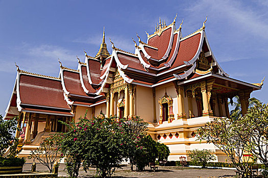 塔銮寺,禁止,万象,老挝,亚洲