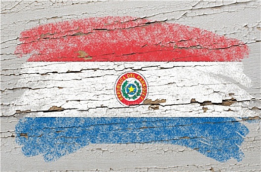 旗帜,巴拉圭,低劣,木质,纹理,涂绘,粉笔