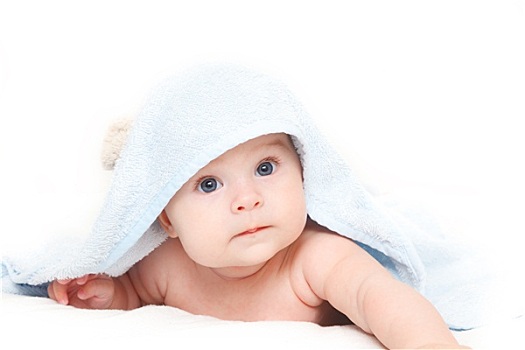 可爱,婴儿,毛巾