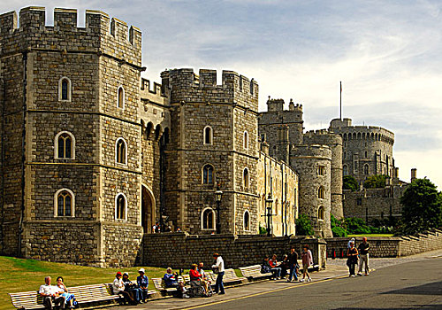 游客,温莎城堡,温莎公爵,英国,欧洲