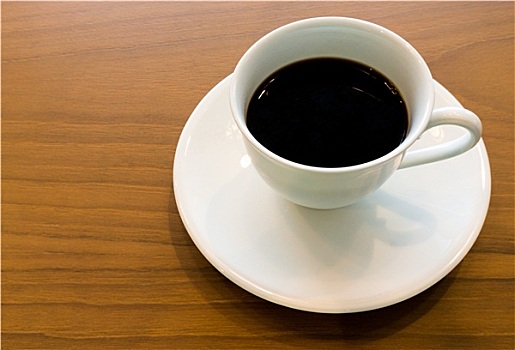 柔光,黑咖啡,杯子,木质背景