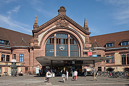 中心,火车站,下萨克森,德国,欧洲