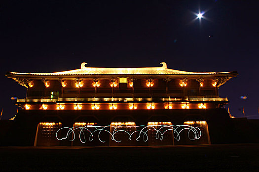 西安大明宫,夜景
