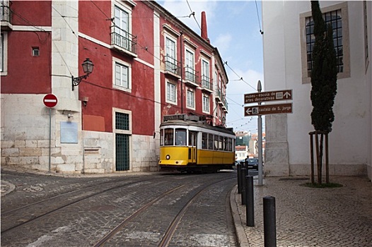 里斯本,有轨电车,路线,葡萄牙