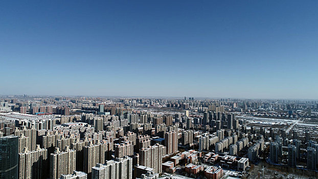 河北省石家庄市城市雪景