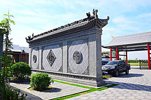 唐语砖雕影壁墙