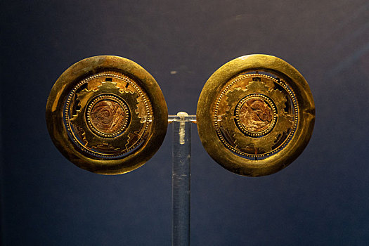 秘鲁西坎国家博物馆藏西坎文化金耳饰