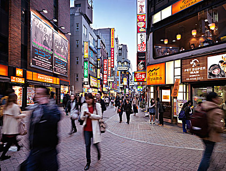 人,热闹街道,涩谷,东京,日本,亚洲