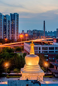 辽宁沈阳西塔夜景