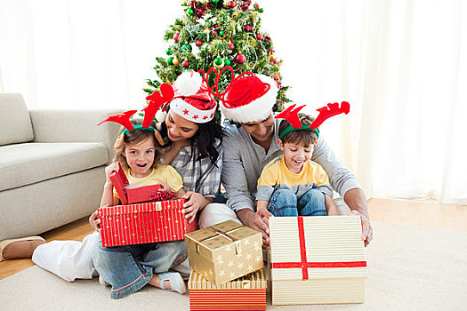家庭,装饰,圣诞树