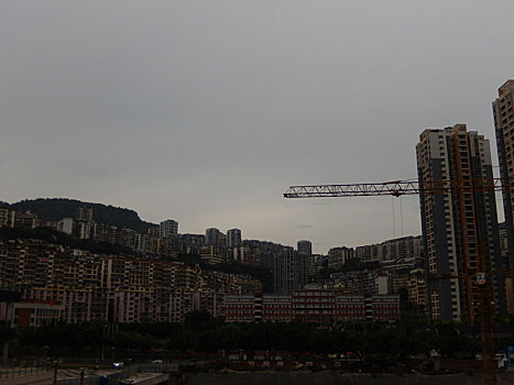 重庆市云阳县的建房工地,楼市,楼房,房价