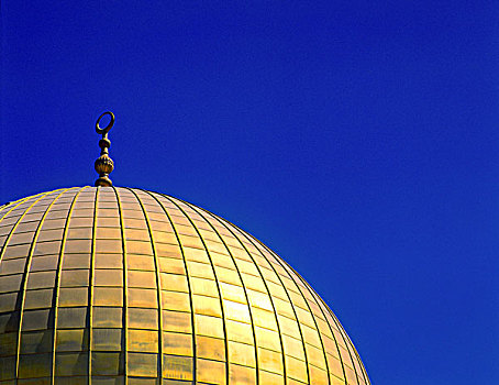 耶路撒冷,圆顶,石头,清真寺,圣殿山,一个,神圣