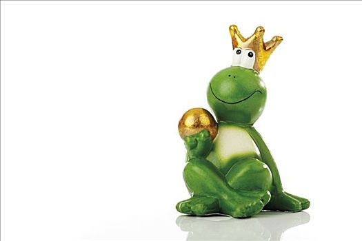 青蛙,王子,国王,拿着,金色,球