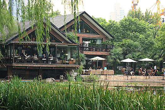 上海静安公园休闲生活