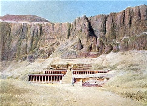 祭庙,哈特谢普苏特,路克索神庙,埃及,20世纪
