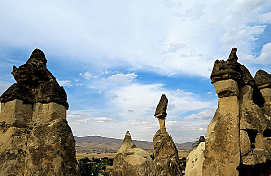 土耳其,卡帕多西亚,仙人烟囱岩,岩石构造