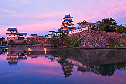 晚间,风景,城堡