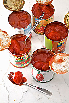 罐头,西红柿,罐