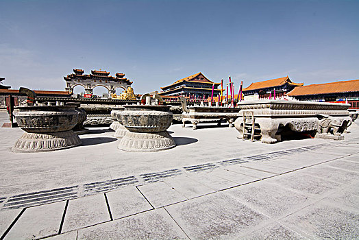 中国传统寺庙建筑群