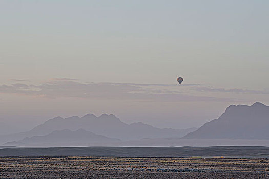 风景,纳米布沙漠,热气球,塞斯瑞姆,区域,纳米比亚,非洲