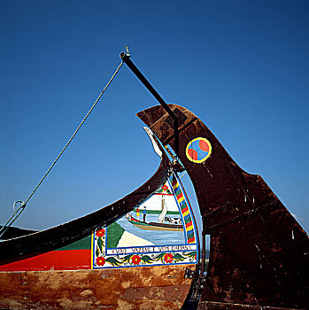 葡萄牙,阿威罗,泻湖,方向舵,装饰,渔船