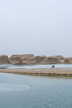 中国,青海,水上,雅丹