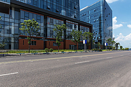 公路,现代办公大楼
