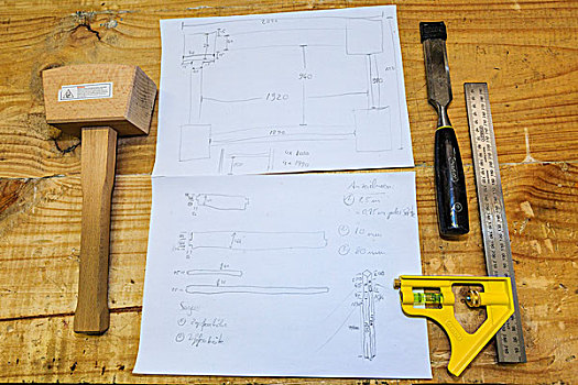 木工,工具,施工图