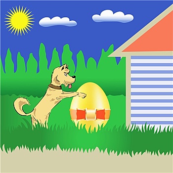狗,复活节彩蛋