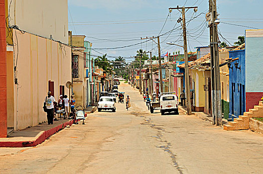 街道,场景,历史,城镇,中心,特立尼达,古巴,加勒比