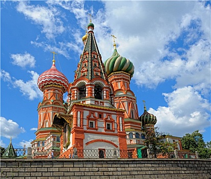 莫斯科,俄罗斯,七月,大教堂,红场,地标