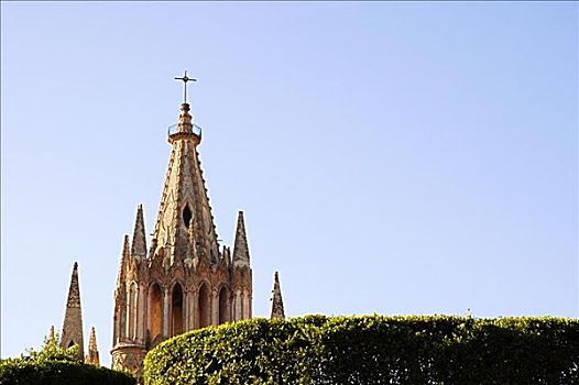 高,局部,大教堂,圣米格尔,教堂,瓜纳华托,墨西哥