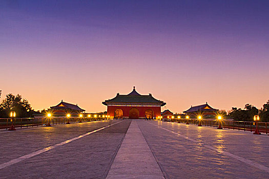 北京天坛夜景