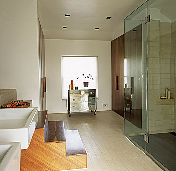 淋浴,小间,玻璃门,现代,浴室
