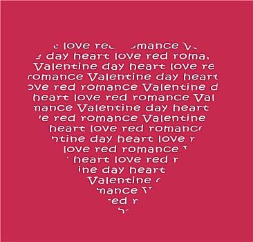 红色,爱心,情人节,印刷术