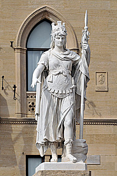 自由女神像,正面,共和宫,市政厅,政府建筑,首都,圣马力诺