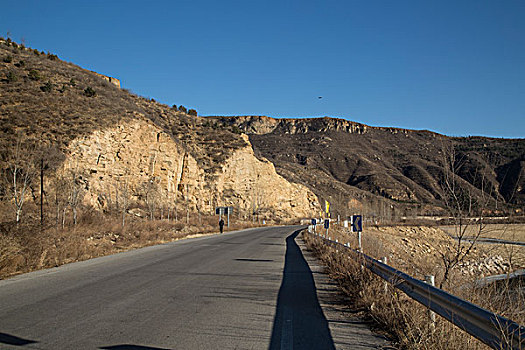 山,山路,弯道,冬天