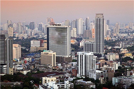 曼谷,天际线,城市