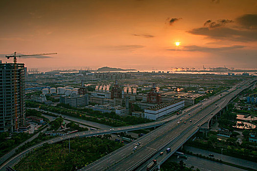 中国广东深圳前海湾区城市风光