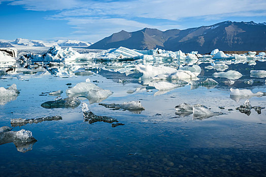 风景,冰山,冰河,泻湖,冰岛,全球变暖,概念