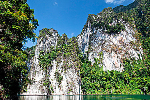 石头,湖,泰国,亚洲