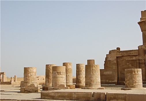 古老,柱子,康翁波神庙,埃及